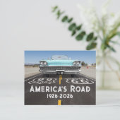 Historic Route 66 Centennial Postkarte (Stehend Vorderseite)