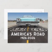Historic Route 66 Centennial Postkarte (Vorne/Hinten)
