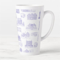 Historic Salem Toile Latte Tasse
