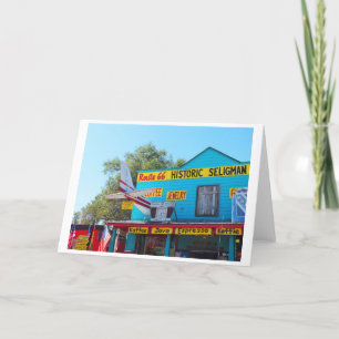 Historic Seligman route 66 Feiertagskarte