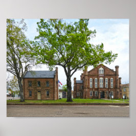 Historic Shelby Landkreis Courthouse and Jail, Tex Poster