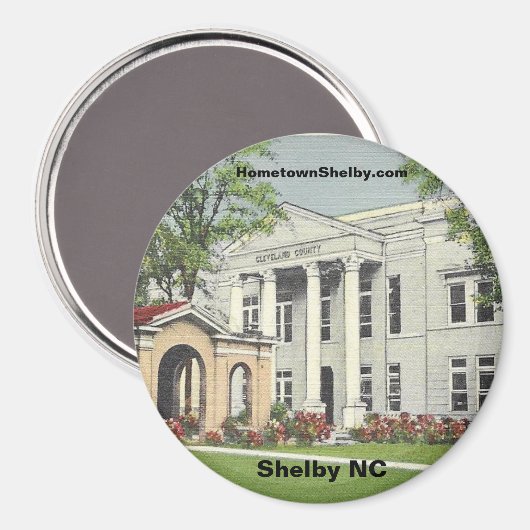 Historic Shelby NC Magnet (Vorderseite/Rückseite)