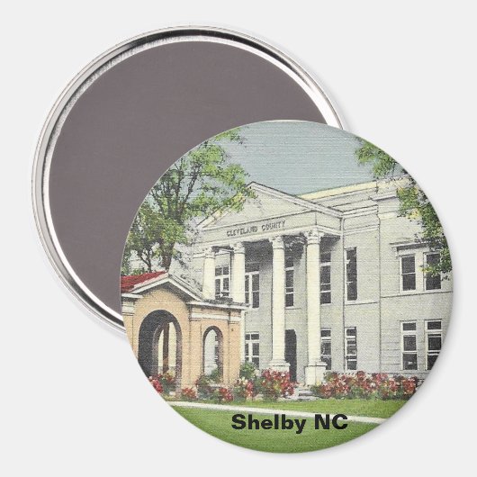 Historic Shelby NC Magnet (Vorderseite/Rückseite)