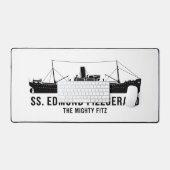 Historic SS Edmund Fitzgerald Mighty Fitz Maritime Schreibtischunterlage (Tastatur & Maus)