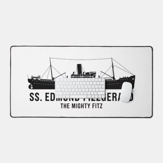 Historic SS Edmund Fitzgerald Mighty Fitz Maritime Schreibtischunterlage (Tastatur & Maus)