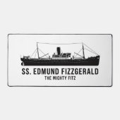 Historic SS Edmund Fitzgerald Mighty Fitz Maritime Schreibtischunterlage (Vorderseite)