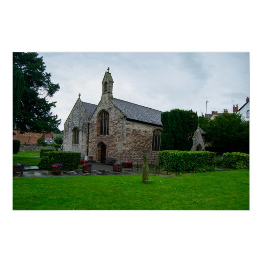 Historic St. Asaph Parish Church, North Wales Poster (Vorderseite)