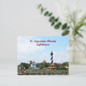Historic St.Augustine, Fl. Leuchtturm Postkarte (Stehend Vorderseite)