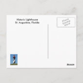 Historic St.Augustine, Fl. Leuchtturm Postkarte (Rückseite)