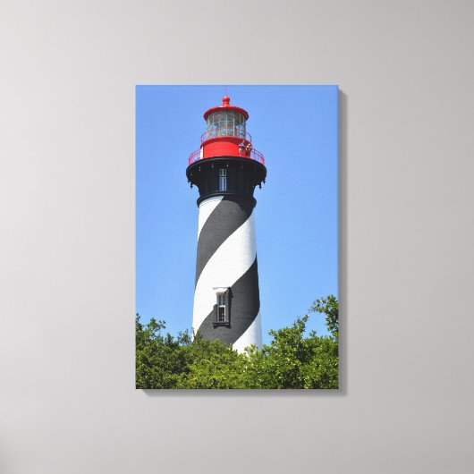 Historic St. Augustine, Florida Lighthouse Leinwanddruck (Vorderseite)