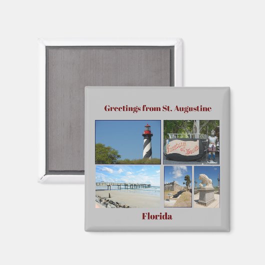 Historic St. Augustine, Florida Magnet (Vorderseite/Rückseite)