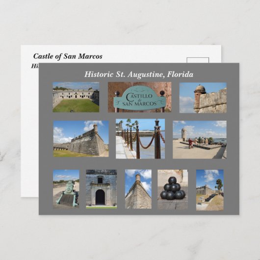 Historic St. Augustine, Florida Postkarte (Vorne/Hinten)