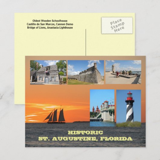 Historic St. Augustine, Florida Postkarte (Vorne/Hinten)