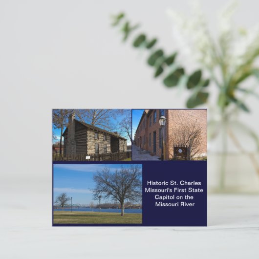Historic St Charles Missouri Postkarte (Stehend Vorderseite)