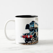 Historic Steam Motor Flying Scotsman Zweifarbige Tasse (Links)