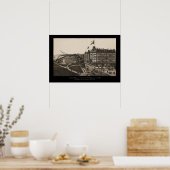 Historic view of Grant Park, Chicago (around 1880) Poster (Küche)