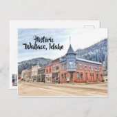 Historic Wallace Idaho Postkarte (Vorne/Hinten)