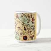 Historic Williamsburg Map Mug Kaffeetasse (VorderseiteRechts)