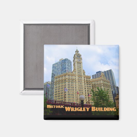 Historic Wrigley Gebäude - Chicago Illinois Magnet (Vorderseite/Rückseite)