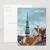 Historical buildings in Old Riga, Latvia Postkarte (Vorne/Hinten)
