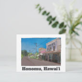 Historical Hawaii Plantation Town Honomu Nostalgic Postkarte (Stehend Vorderseite)