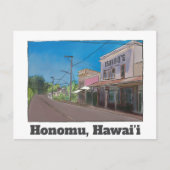 Historical Hawaii Plantation Town Honomu Nostalgic Postkarte (Vorderseite)
