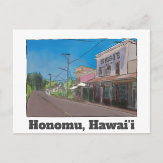 Historical Hawaii Plantation Town Honomu Nostalgic Postkarte