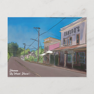 Historical Hawaii Plantation Town Honomu Nostalgic Postkarte