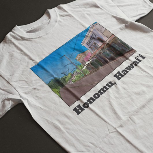 Historical Hawaii Plantation Town Honomu Nostalgic T-Shirt