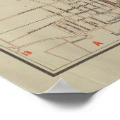 Historical Map of Leipzig by Gaebler 1940 Edition Poster (Ecke)