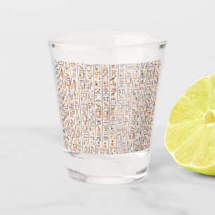 Historie alter Schriftzeichen Schnapsglas