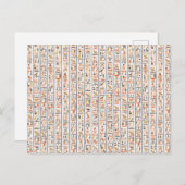 Historie uralter Schriftzeichen Einladungspostkarte (Vorne/Hinten)