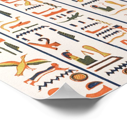 Historie uralter Schriftzeichen Poster (Ecke)