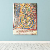 Historiierte erste 'B' mit König David Leinwanddruck (Insitu (Holzboden))