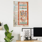 Historiierte erste 'B' mit König David Poster (Heimbüro)