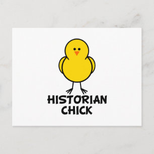 Historiker Chick Postkarte
