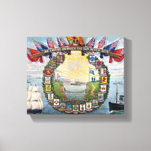 Historisch, alle Wappen der britischen Kolonien Leinwanddruck (Vorderseite)