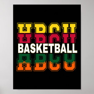 Historisch Black Uni University Basketball P Poster