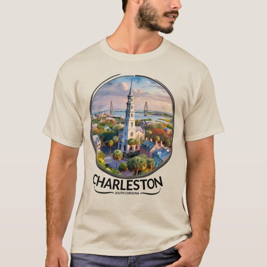 Historisch Charleston South Carolina Artistic T-Shirt (Vorderseite)