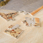 Historisch farbenfroh Oia Village Santorini Griech Puzzle (Seite)