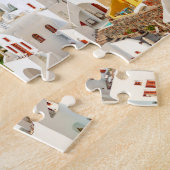 Historisch farbenfroh Oia Village Santorini Griech Puzzle (Seite)