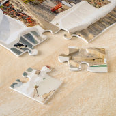 Historisch farbenfroh Oia Village Santorini Griech Puzzle (Seite)