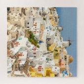 Historisch farbenfroh Oia Village Santorini Griech Puzzle (Horizontal)