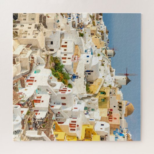 Historisch farbenfroh Oia Village Santorini Griech Puzzle (Horizontal)