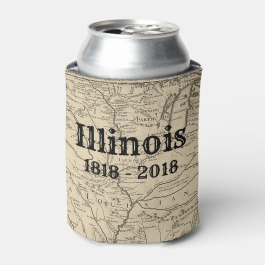 Historisch Illinois Bicentennial Dosenkühler (Kanne Vorderseite)