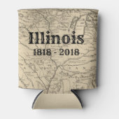 Historisch Illinois Bicentennial Dosenkühler (Vorderseite)