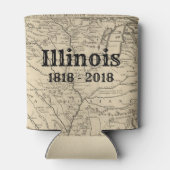 Historisch Illinois Bicentennial Dosenkühler (Rückseite)