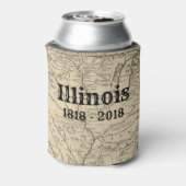 Historisch Illinois Bicentennial Dosenkühler (Kanne Rückseite)