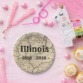 Historisch Illinois Bicentennial Pappteller (Party)