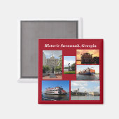 Historisch Savannah Georgia Magnet (Vorderseite/Rückseite)